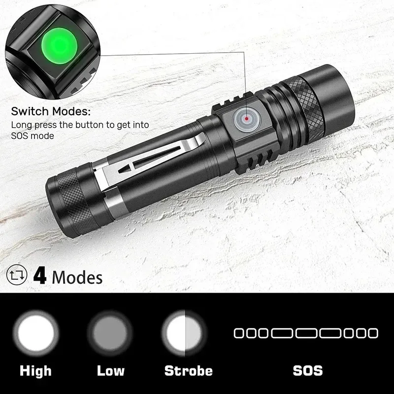 Rechargeable T6 Handheld Flash - đánh giá và giá Outdoor Hunting Bike