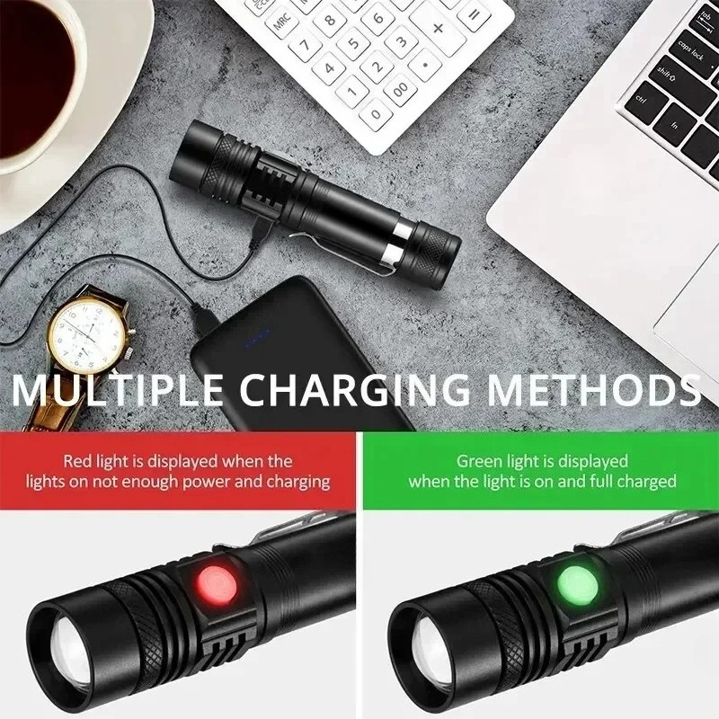 Rechargeable T6 Handheld Flash - đánh giá và giá Outdoor Hunting Bike