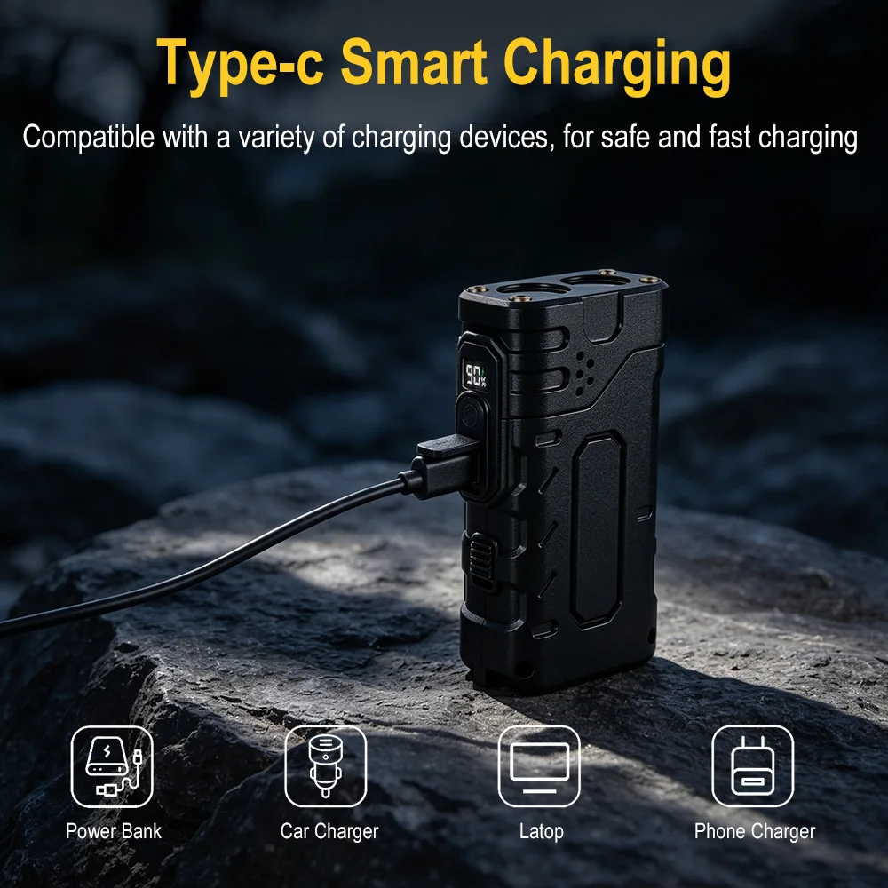 BORUIiT Hand Crank EDC LED Fla - đánh giá và giá Outdoor Hunting Bike