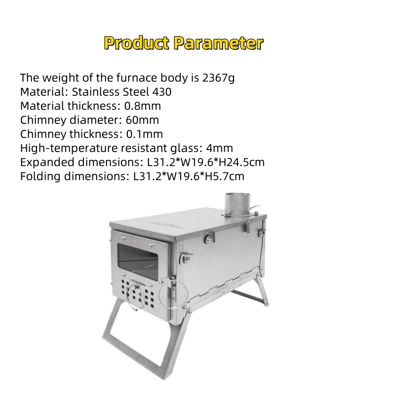 Folding Wood Stove, Stainless  - đánh giá và giá Outdoor Hunting Tent