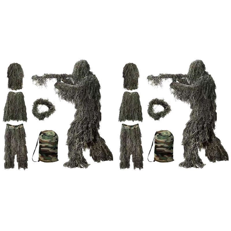 AEF6-2X 5 In 1 Ghillie Suit,3D - đánh giá và giá Hunting Outdoor Apparel